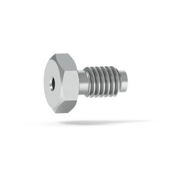 Upchurch Scientific Male Nut for 1/16 inch OD Tubing, Waters Compatible Fittings, 10-32 Coned, 5/16 inch Hex, Stainless Steel, Single - U-410 - Click Image to Close